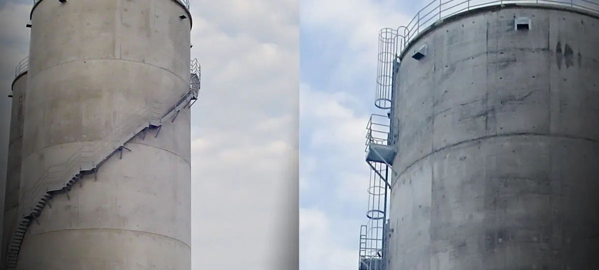 Escaliers et garde-corps métalliques — Usine d'éthanol, Varennes (photo 2)